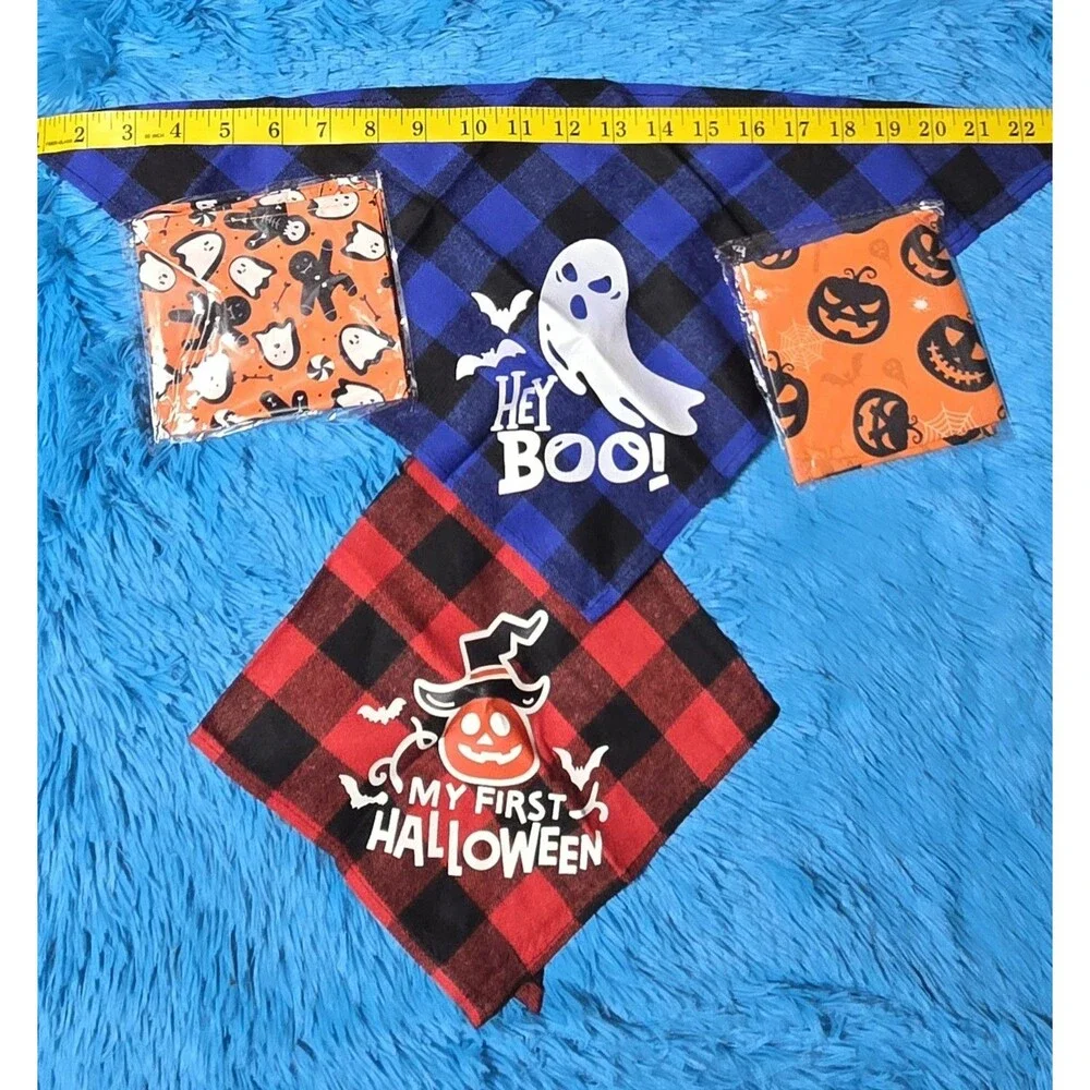 Halloween Themed 4pc Dog Bandanas 24